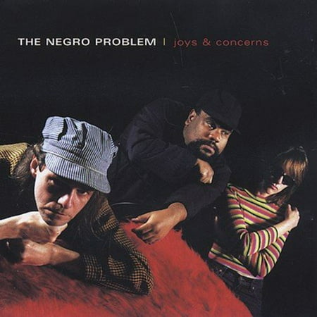 The Negro Problem: Heidi Rodewald (vocals, guitar, harmonica, recorder, piano, string synthesizer); Mark "Stew" Stewart (vocals, guitar, piano, organ, string synthesizer); Charles Pagano (vocals, drums, percussion, loops). Additional personnel includes: Probyn Gregory (guitar, banjo, horns); Lisa Jenio (flute); Carolyn Edwards, Adam Marswald (synthesizer). The Negro Problem's second album, JOYS AND CONCERNS, is at least the equal of the band's phenomenal debut, 1997's POST-MINSTREL SYNDROME. The focal point remains the tension between the provocative lyrics delivered by singer/guitarist Mark "Stew" Stewart in his raspy, soul-influenced voice and the baroque pop melodies and lush production perfected by Stew, bassist Heidi Rodewald, and drummer Charles Pagano. Described by Stew as "a hidden concept album," JOYS AND CONCERNS even revives the old prog-pop trick of multi-part songs. "Comikbuchland" and "The Rain In Leimert Park Last Tuesday" are basically two halves of the same song, as are the quieter, more emotionally direct "Bleed" and "Come Down Now." Other songs concern the sexual preferences of toys, the appeal of degradation, and Stew's usual favorite media targets. POST-MINSTREL SYNDROME's Jimmy Webb, Arthur Lee and Stephen Sondheim influences are still here, but JOYS AND CONCERNS sounds like no one but The Negro Problem.