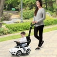 thumbnail image 2 of Costway 3-in-1 Licensed Bentley Kids Ride On Push Car Toddler Sliding Car w/Canopy White, 2 of 11