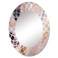 thumbnail image 2 of Designart "Brushstrokes of the Soul in Purple and Gold I" Abstract Round Wall Mirror - Modern Oval Printed Decorative Oversized Mirror - Multiple Color Options, 2 of 4