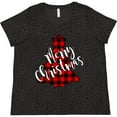 thumbnail image 3 of Inktastic Red Buffalo Plaid Christmas Tree Women's Plus Size T-Shirt, 3 of 5