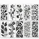 thumbnail image 2 of Fiudx Juego de Plantillas de Flores, 10 Piezas con Diseño de Textura de Hojas, Material Pet Duradero, Fácil de Usar, Versátil para Papel, Tela, Madera, Proyectos de Bricolaje, Ideal para Principiante, 2 of 5