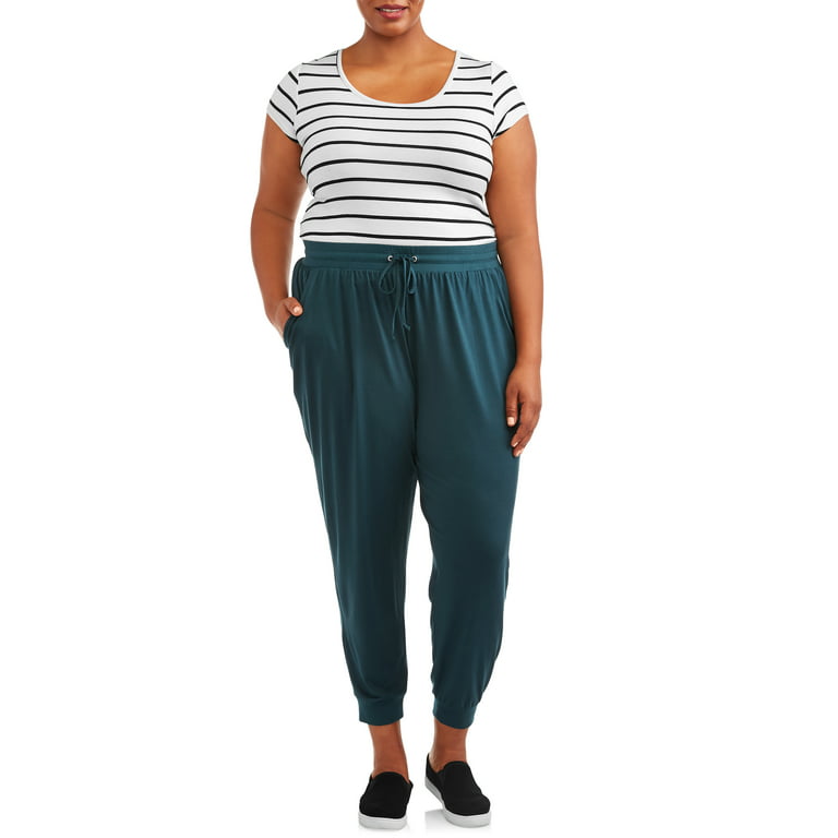 Terra & Sky Women's Plus Size Knit Jogger Pants 