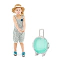 thumbnail image 3 of 1 pieza linda muñeca maleta equipaje de viaje apto para 18 pulgadas muñeca Verde Sunnimix Maleta para niños, 3 of 7