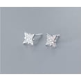 thumbnail image 5 of EOEMY Sterling Silver Clear Crystal Cubic Zirconia Cz Stud Earrings - Star Shapes, 5 of 7