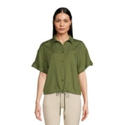 Time and Tru Women’s Chambray Utility Top, Sizes XS-XXXL