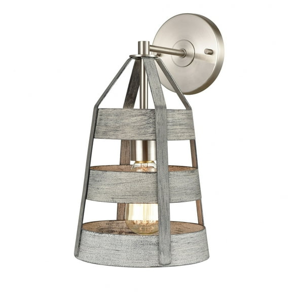Elk Home 7-Inch Wide Brigantine Sconce, Transitional, Satin Nickel