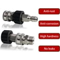 thumbnail image 4 of Pressure Washer Quick Connect Kit, 4 Pack Stainless Steel M22-14mm Male to 3/8" Quick Connect Couplers, Swivel Adapter Set for Power Washer Hose and Gun, 4 of 7
