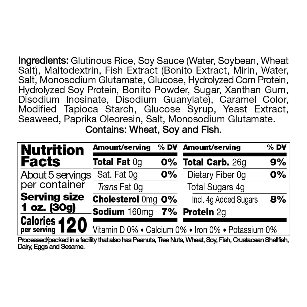 Enjoy Sweet and Salty Mix (6 oz), Contains Soy, Wheat, and Fish, Resealable Bag