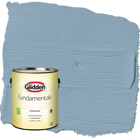 Glidden Fundamentals Dresden Dream / Blue Flat Interior Paint, 1 Gallon