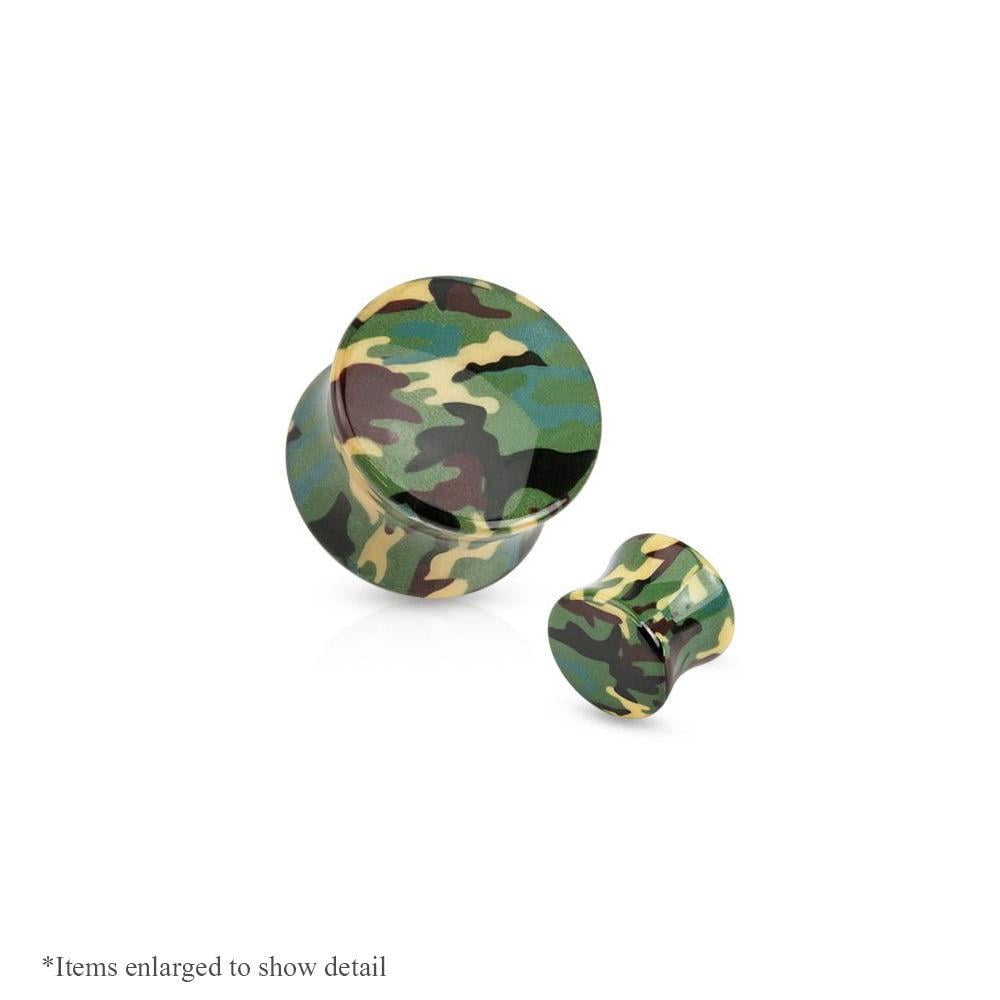 Sold as a Pair Digital Camouflage Acrylic Fake Taper 