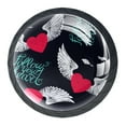 thumbnail image 2 of 4 Pcs Love Wings Follow Knobs for Kitchen Cabinet Cupboard Dresser Bookcase Drawer Pulls Handles Round Home Decor, 2 of 7