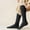 Black, variant on Mens Cotton Knee High Long Socks Thick Thermal Free Size ,