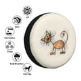thumbnail image 5 of Gaeub Brown Cat Cartoon 14-17in Tire Cover, Spare Tire Cover, for Camper Caravan, Trailer, Car, Truck, SUV, Jeep - 17 inch, 5 of 9