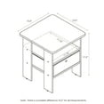 thumbnail image 4 of Furinno Andrey End Table with Bin Drawer, Americano/Medium Brown, 4 of 7