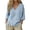 Blue, variant on Women's T-Shirts Slub Cotton V Neck Mid Sleeve Tees Loose Casual Style Soft Breathable Fabric For Spring Summer Daily Outdoor Wear Tees Slub Cotton Tops Casual Shirts White L
