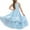 Blue fancy dress for Kids, variant on Boho Flower Girl Dress Toddler Kids Spaghetti Strap Pageant Formal Dresses for Wedding Backless Layered Pleated Dress Today Size 3-4 Years