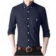 thumbnail image 3 of pstuiky camisas de manga larga para hombre, Camisa informal de manga larga con solapa y botones en color liso para hombre, estilo ejecutivo. Tops de hombre xxl, 3 of 6