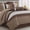 Brown, variant on Lanco Brown Comforter Set California King Size, Jacquard with Matching Solid Microfiber Piece Work, Modern Design All Season Bedding Sets, 7 Pieces Home Décor
