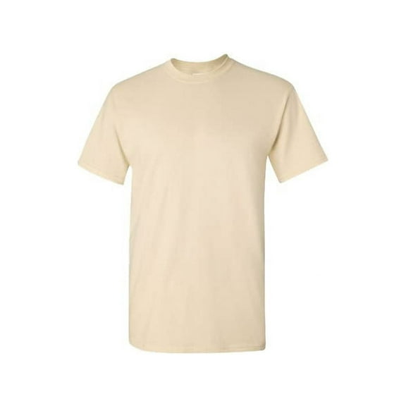 Gildan Mens Heavy Cotton T-Shirt , L, Natural (Pack of 2) 2 Natural