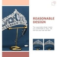 thumbnail image 5 of DINHEAROM Bride Elegant Crown Bridal Tiara Rhinestone Crown Silver Rhinestone 1Pack, 5 of 8