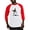 Red/White, variant on CafePress - Kiniart Tricolor Corgi Baseball Jersey - Cotton Baseball Jersey, 3/4 Raglan Sleeve Shirt