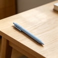 thumbnail image 4 of 1Pcs 0.5mm Quick Dry Retractable Ballpoint Pen,5.71in Matte Light Blue Gel Ink Click Pen, Anti Leak Pocket Clip Writing Pen For Meeting Record & Creative Scrapbooking, 4 of 6