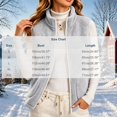 thumbnail image 4 of Womens Vest Jacket Full Zip Solid Color Sleeveless Jacket Fall Winter Casual Regular Length Outerwear with Pockets, 4 of 8