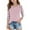 Hot Pink, variant on LJEFF Girl 3/4 Sleeve T-Shirt, Spring Crew Neck Checkered Casual Casual Tops for Girls Pink Size 3