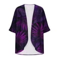 thumbnail image 5 of Idoravan Womens Cardigans Dressy Casual Lightweight Women's Cardigan Casual Leaf Print Overcoat Spring Summer Flower Printed Top, 5 of 5
