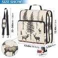 thumbnail image 2 of FORMRS Zipper Binder with Shoulder Strap 2-inch Ring 500 Sheet Capacity File Bag, Black Deer, 2 of 5