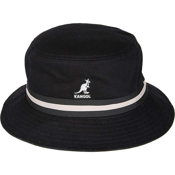Kangol Mens Stripe Lahinch Bucket Hat - Black