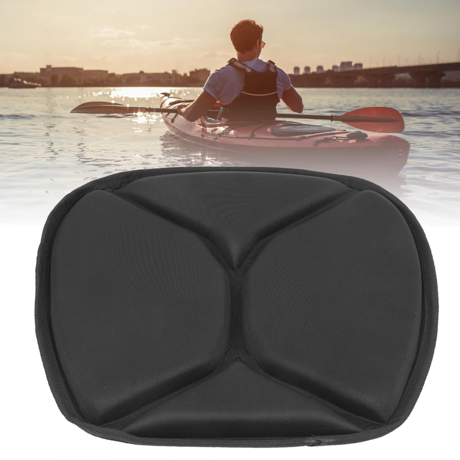 Black Soft Comfortable Padded Seat Pad Cushion Fishing Kayak Canoe Dinghy Boat 