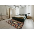 thumbnail image 5 of Ahgly Company Machine Washable Indoor Round Abstract Tiger Orange Brown Area Rugs, 8' Round, 5 of 7