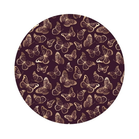 

Matuu Beautiful Purple Butterflies for Cup Coasters Set of 6 Leather Coasters Desk Coasters for Office Measures 4” x 4” Round Shape