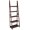 Walnut, variant on Basics 5-Tier Ladder Bookshelf Storage Organizer, Solid Rubberwood Frame, Space-Saving Bookcase, Sturdy Shelves, Walnut Finish, 14" D x 24.8" W x 70.1" H