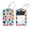 multicolored 4, variant on 2 Pack Leather Luggage Tag with Stainless Steel Loop, Dog Paw Footprint Color Pattern Baggage Handbag Travel Suitcase Tags with Name ID Card Perfect to Quickly Spot Luggage Suitcase