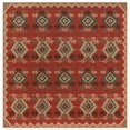 thumbnail image 1 of Trans-Ocean Importe RVIS8764524 7 Pi 10 Po Liora Manne Carré Riviera Kilim Tapis Intérieur et Extérieur - Rouge, 1 of 1