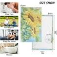 thumbnail image 3 of Painting Yellow Sunflowers Bath Hand Towel Soft Cotton Highly Absorbent Fingertip Towels for Bathroom Beach Kitchen Sports Gym Yoga Travel (2-Pieces Towel Sets, 28x16 inch), 3 of 7