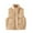 Khaki, variant on Esaierr 3-12Y Toddler Kids Boys Girls Winter Sleeveless Cotton Jacket Solid Color Warm Vest Zipper Thickened Waistcoat Coats