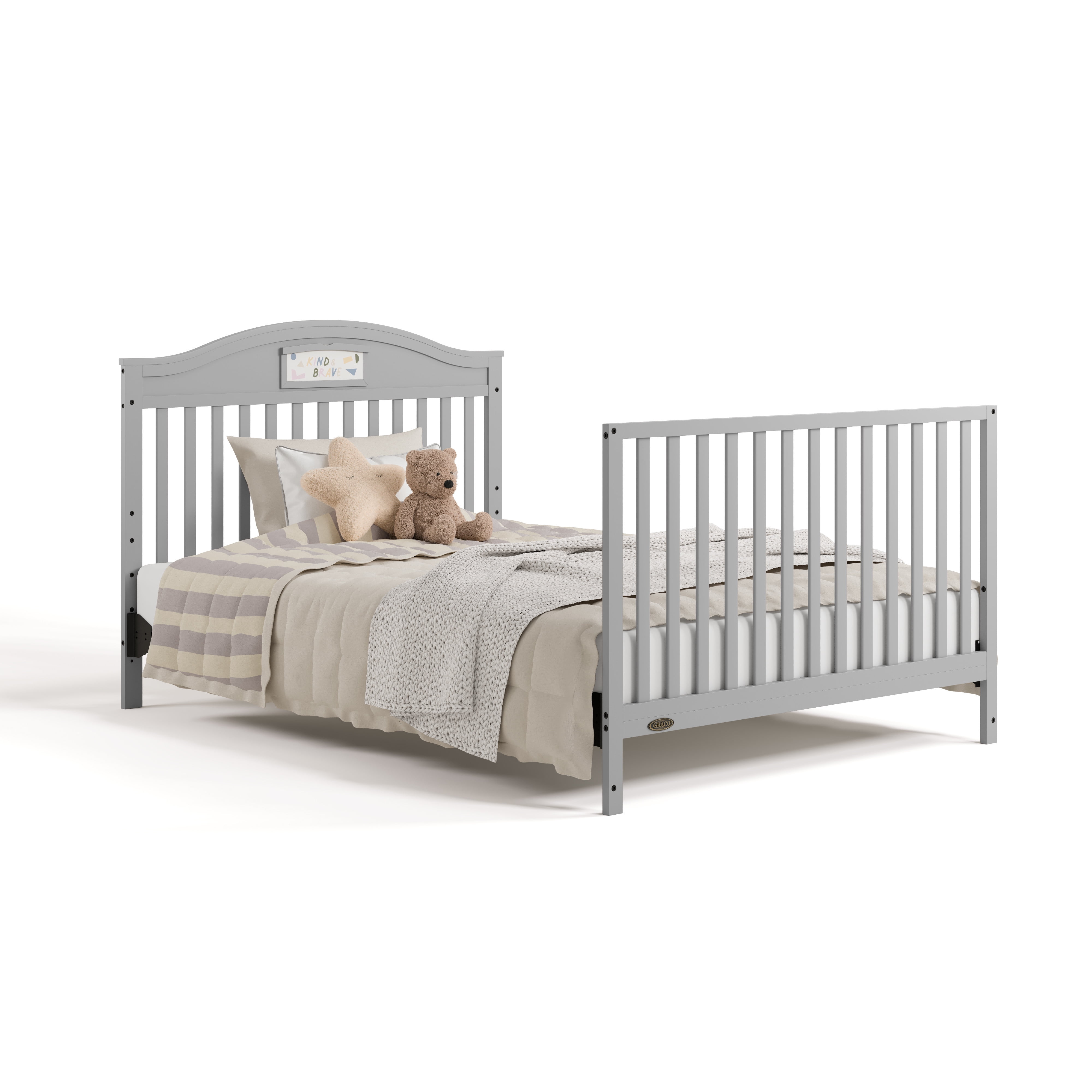 White Crib Graco Asheville 5-in-1 Convertible Crib White With