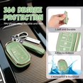 thumbnail image 4 of Key Fob Cover Compatible with Fit for Honda Accord Civic CR-V HR-V Pilot Passport Ridgeline Keychain Case Holder Protector,Gold-green, 4 of 6