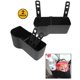 thumbnail image 5 of (Paquete de 2) asiento de coche negro sobre el respaldo, soporte doble para vasos y alimentos para niños, almacenamiento, 1 portavasos y 1 compartimento para alimentos, 5 of 5