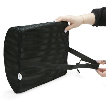 Mind Reader - Memory Foam Lumbar Back Cushion - Black