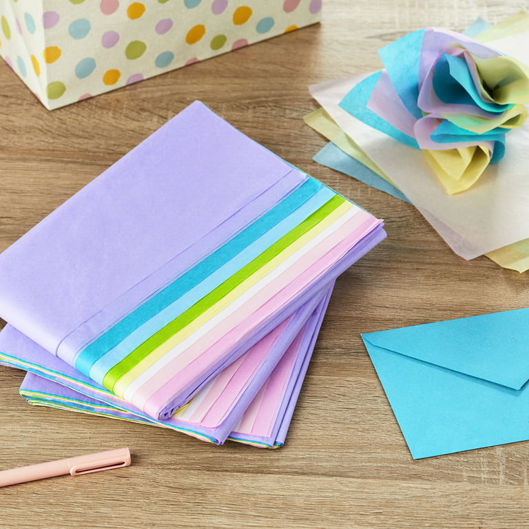 Pastel Spring Tissue Paper Assortment, 20x30, 120 Sheet Pack