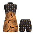 thumbnail image 6 of Yuyamidu Skull Bow Women Tennis Golf Dress, Sleeveless, 1/4 Zip Collar Comfy Tank Tennis Athletic Dress Built in Shorts with Pockets Sports Outfits for Women Activewear, 6 of 8