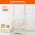 thumbnail image 5 of Patiojoy Hanging Hammock Chair Macrame Swing Chair Beige with Soft Cushion for Bedroom, Patio, Backyard, Balcony, 5 of 10