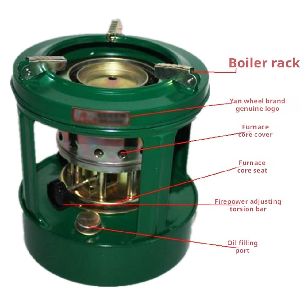 Portable 8-Wick Kerosene Camping Stove, Multi-Fuel Outdoor Heater for Emergency, Hiking and Picnic Use