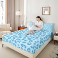 thumbnail image 4 of Castle Fairy Leopard Print 4Pcs Bed Sheets for Teens Boys Girls,Animal Cheetah King Sheets,Abstract Fashion Modern Super Cozy Sheet Set,Ultra Soft Home Decor, 4 of 7
