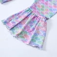 thumbnail image 6 of IROINNID Savings Girls Leggings Sweet Cute Flare Pants Graphic Print Elastic Waist Two-piece Set,Purple, 6 of 7