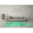 thumbnail image 3 of Ahgly Company Indoor Rectangle Abstract Turquoise Blue Modern Area Rugs, 5' x 7', 3 of 4